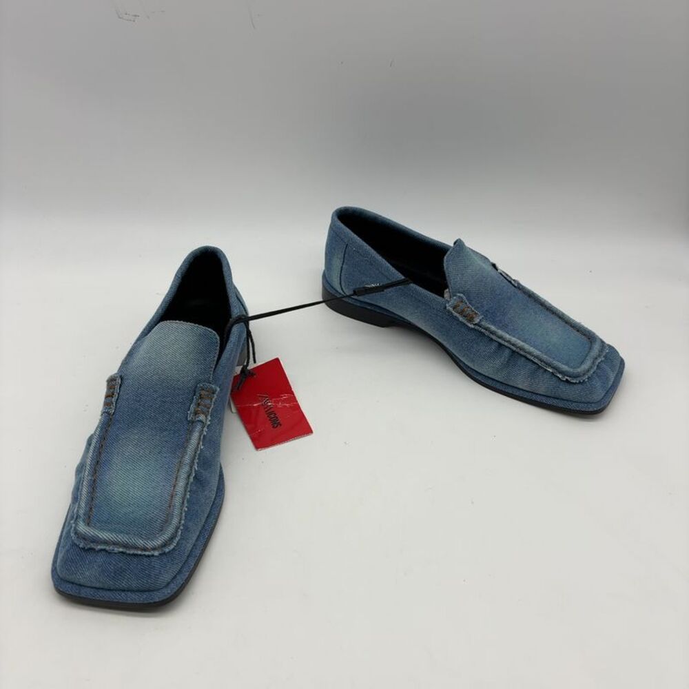Zara Denim Loafers in Light Blue